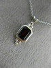 ESTATE .50CT AAA GARNET 14K WHITE GOLD SOLITAIRE OCTAGON FLOATING PENDANT #22982