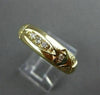 ESTATE WIDE .15CT DIAMOND 14KT YELLOW GOLD 5 STONE MENS ANNIVERSARY RING #10111