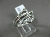 ESTATE WIDE .30CT ROUND DIAMOND 14KT WHITE GOLD 3D 6 STONE MULTI ROW ETOILE RING