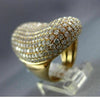 ESTATE MASSIVE 6.62CT DIAMOND 18KT ROSE GOLD 3D OVAL MULTI ROW PAVE FUN RING