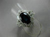 ESTATE LARGE 6.71CT DIAMOND & AAA SAPPHIRE 18KT WHITE GOLD 3D BALLERINA RING