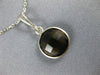 ESTATE 3.0CT AAA SMOKEY TOPAZ 14KT WHITE GOLD 3D CLASSIC BEZEL ROUND PENDANT