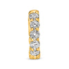 1.15CT DIAMOND 14KT YELLOW GOLD 3D CLASSIC 5 STONE HUGGIE HOOP HANGING EARRINGS
