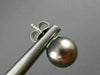 ESTATE AAA GREY TAHITIAN PEARL 14KT WHITE GOLD CLASSIC STUD EARRINGS 8mm #24419