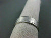 ESTATE WIDE 14KT WHITE GOLD SOLID STRIATED MATT MENS WEDDING RING BEAUTIFUL 1514