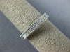 ESTATE 0.25CT DIAMOND 14KT WHITE GOLD FILIGREE MILGRAIN ETERNITY RING #19628