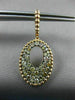 ESTATE LARGE 2.70CT MULTI COLOR DIAMOND 18KT ROSE & BLACK GOLD HANGING EARRINGS