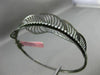 ESTATE 1.25CT DIAMOND 14KT BLACK GOLD 3D MULTI LEAF HANDCRAFTED BANGLE BRACELET