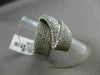 ESTATE LARGE 2.83CT DIAMOND 18KT WHITE GOLD 3D ZIG ZAG MICRO PAVE COCKTAIL RING