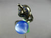 ESTATE LARGE 10.25CT AAA SAPPHIRE & BLUE AGATE 18KT BLACK GOLD ALADDIN LOVE RING