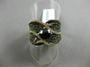 ESTATE WIDE 2.85CT DIAMOND & ORANGE SAPPHIRE 18KT ROSE GOLD CRISS CROSS FUN RING