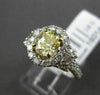 ESTATE 1.82CT FANCY YELLOW DIAMOND 18K TWO TONE GOLD 3D FILIGREE ENGAGEMENT RING