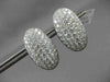 ESTATE LARGE 7.07CTW DIAMOND 18KT WHITE GOLD OVAL FILIGREE PAVE CLIP ON EARRINGS