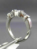 ESTATE WIDE .59CT BAGUETTE & DIAMOND 14KT WHITE GOLD 3D WEDDING ANNIVERSARY RING