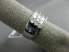 ESTATE WIDE 2.26CT DIAMOND 18KT WHITE GOLD 3D MULTI ROW WEDDING ANNIVERSARY RING