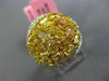 ESTATE 18KT WHITE AND YELLOW GOLD ANNIVERSARY RING. 3D DOUBLE HALO DESIGN