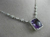 LARGE 7.10CT DIAMOND & AAA AMETHYST 14K WHITE GOLD FILIGREE BY THE YARD NECKLACE