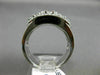 ESTATE WIDE 1.36CT DIAMOND 18KT WHITE GOLD FLOWER PAST PRESENT FUTURE LOVE RING