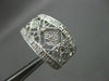 ANTIQUE LARGE .35CT DIAMOND 14KT WHITE GOLD FILIGREE CLIP ON EARRINGS #18194