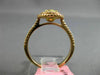 ESTATE .88CT PINK & GREEN DIAMOND 18KT ROSE GOLD 3D DOUBLE HALO ENGAGEMENT RING