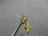 ESTATE LARGE 1.50CT DIAMOND 14KT YELLOW GOLD 3D CLUSTER JOURNEY HANGING EARRINGS