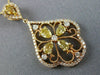LARGE 1.41CT WHITE & FANCY YELLOW DIAMOND 18KT YELLOW & ROSE GOLD FLOWER PENDANT