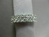 WIDE 1.40CT DIAMOND 18KT WHITE GOLD 3D DOUBLE ROW SEMI ETERNITY ANNIVERSARY RING