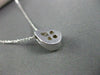 ESTATE .17CT SOLITAIRE DIAMOND 18K WHITE GOLD FLOATING PEAR SHAPE PENDANT #11848