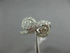 ESTATE WIDE 1.0CT DIAMOND 14KT WHITE GOLD 3D TWO STONE INFINITY LOVE KNOT RING