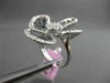 ESTATE LARGE 2.52CTW BLACK & WHITE DIAMOND 18KT WHITE GOLD 3D FLOWER FUN RING
