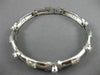 ESTATE WIDE 2.25CT DIAMOND 18KT WHITE GOLD 3D SQUARE BANGLE BRACELET #21905