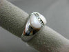 ESTATE WIDE .55CT DIAMOND 14KT WHITE GOLD AAA MOTHER OF PEARL CRISS CROSS RING
