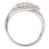ESTATE LARGE .80CT DIAMOND 18KT WHITE GOLD 3D MULTI LEAF MARQUISE FUN LOVE RING