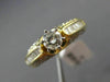 ESTATE 1.20CT ROUND & BAGUETTE DIAMOND 14KT YELLOW GOLD CLASSIC ENGAGEMENT RING