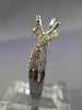ESTATE .50CT DIAMOND 14K WHITE & YELLOW GOLD INFINITY SEMI MOUNT ENGAGEMENT RING