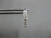 1.02CT DIAMOND 18KT WHITE GOLD 3D 3 STONE PAST PRESENT FUTURE LEVERBACK EARRINGS
