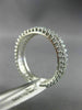 ESTATE WIDE 1.0CT DIAMOND 14KT WHITE GOLD 3D THREE ROW ETERNITY ANNIVERSARY RING