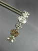 ESTATE EXTRA LARGE 3.38CT DIAMOND 18KT WHITE GOLD HOOP HUGGIE HANGING EARRINGS