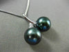 ESTATE 18KT WHITE GOLD AAA TAHITIAN PEARL 3D LOVE KNOT CHERRY FLOATING PENDANT