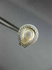 ESTATE LARGE .4CT DIAMOND & AAA SOUTH SEA PEARLS 18K WHITE GOLD HANGING EARRINGS