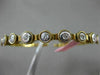 ESTATE .60CT DIAMOND 14K WHITE & YELLOW GOLD 3D 9 STONE FLEXIBLE BANGLE BRACELET