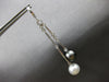 LARGE 1.07CT DIAMOND AAA TAHITIAN & AAA SOUTH SEA PEARL 18KT WHITE GOLD EARRINGS