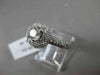 ESTATE 1.20CT DIAMOND 14KT WHITE GOLD 3D HALO TWO ROW ROUND ENGAGEMENT RING