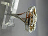 ESTATE LARGE 1.0CT DIAMOND 14KT WHITE & ROSE GOLD FILIGREE BUTTERFLY CIRCLE RING