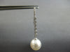 ESTATE LARGE. 35CT DIAMOND & AAA SOUTH SEA PEARL 18K WHITE GOLD ETOILE HANGING EARRINGS