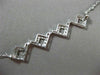ESTATE .48CT DIAMOND 14KT WHITE GOLD 3D INTERCHANGEABLE SQUARE PENDANT NECKLACE