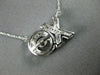 ESTATE .15CT DIAMOND 14K WHITE GOLD 3D DANCING DIAMOND XO FLOATING LOVE NECKLACE