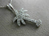 ESTATE .47CT DIAMOND 14KT WHITE GOLD 3D PAVE PALM TREE FLOATING PENDANT #26032