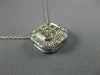 ESTATE .50CT WHITE & FANCY YELLOW DIAMOND 14K WHITE GOLD FILIGREE PENDANT #20803