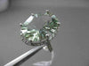 ESTATE LARGE 9.70CTW DIAMOND & AAA GREEN AMETHYST 14KT WHITE GOLD OVAL HALO RING